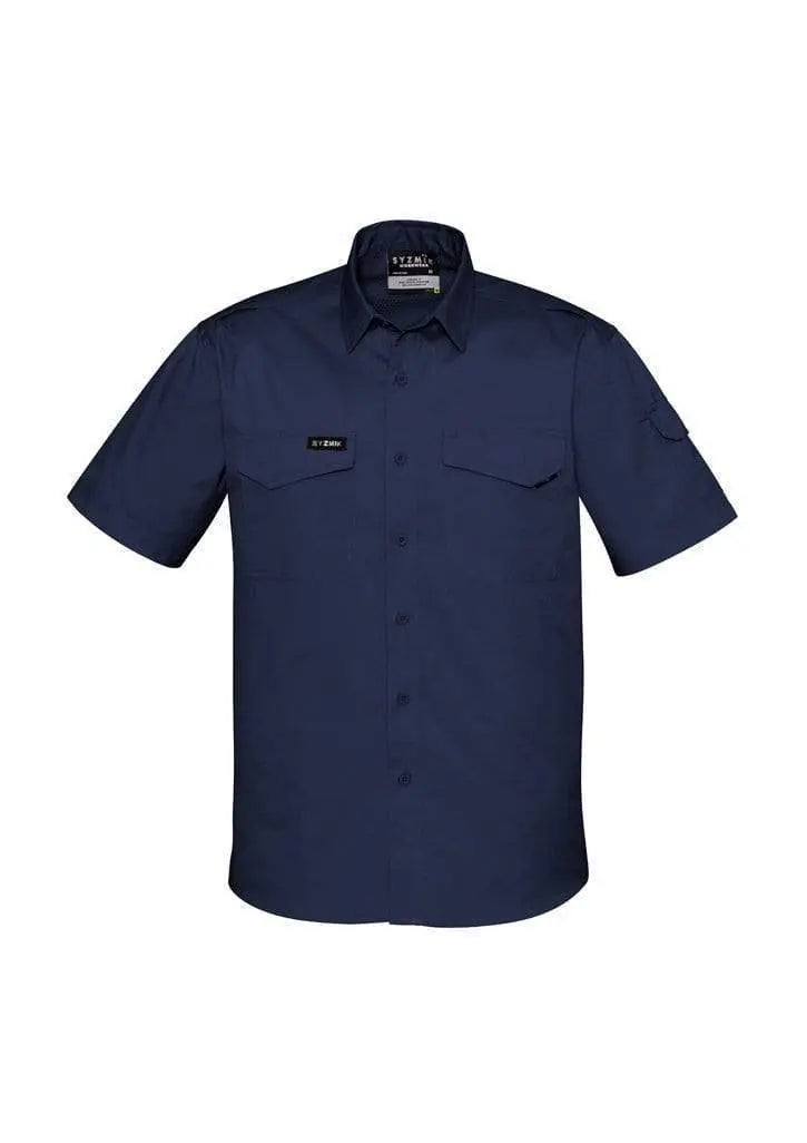 SYZMIK Men’s Rugged Cooling Men’s S/S Shirt ZW405 Work Wear Syzmik Navy S